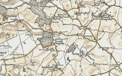 Old map of South Ormsby in 1902-1903