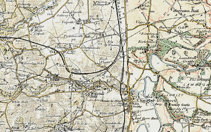 Old map of High Flatts in 1901-1904