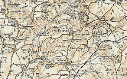 Old map of South Poorton in 1899