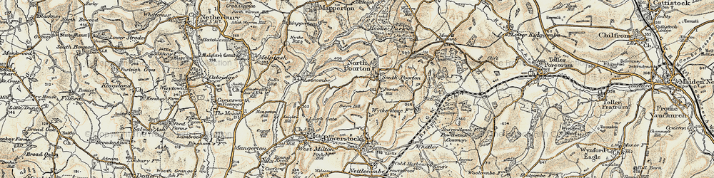 Old map of South Poorton in 1899