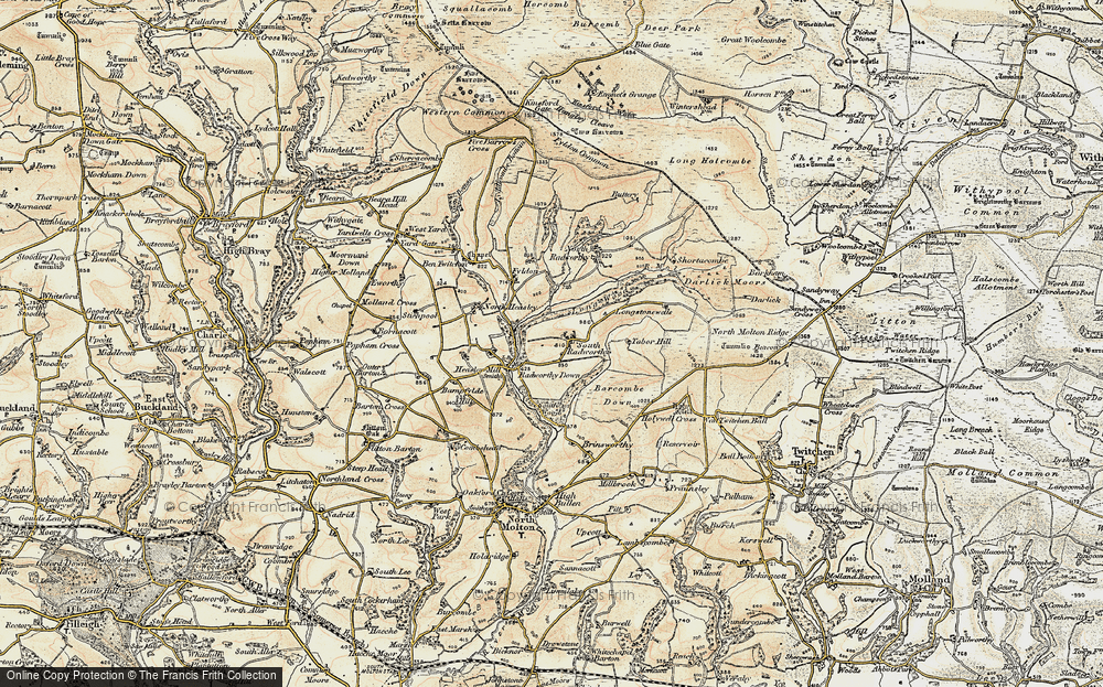 Old Map of South Radworthy, 1900 in 1900