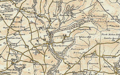 Old map of South Radworthy in 1900