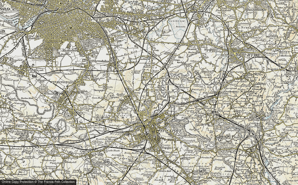 Old Map of South Reddish, 1903 in 1903