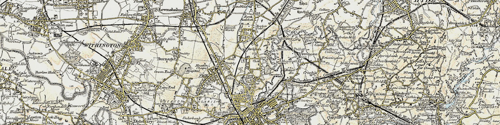 Old map of South Reddish in 1903