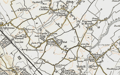 Old map of Gayton Top in 1902-1903