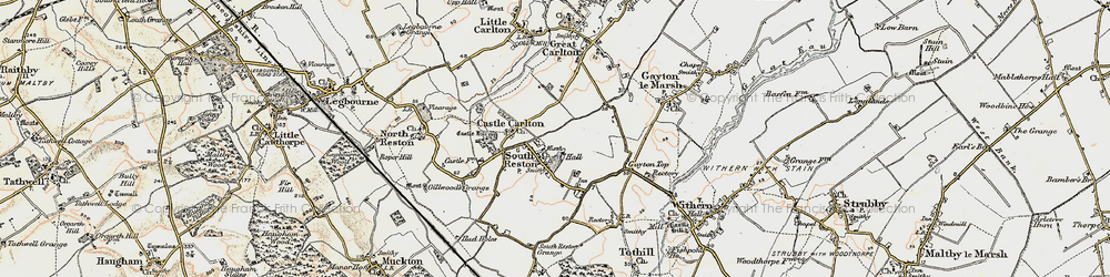 Old map of Gayton Top in 1902-1903