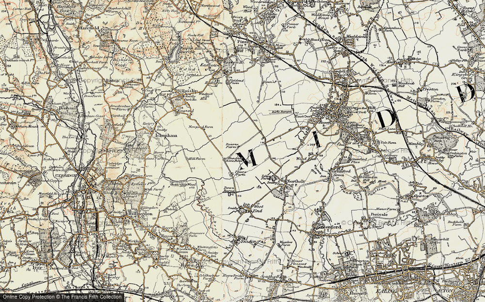 Old Map of South Ruislip, 1897-1909 in 1897-1909