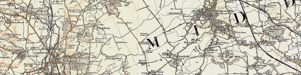 Old map of South Ruislip in 1897-1909