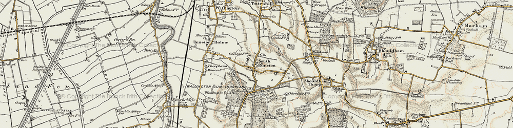 Old map of South Runcton in 1901-1902