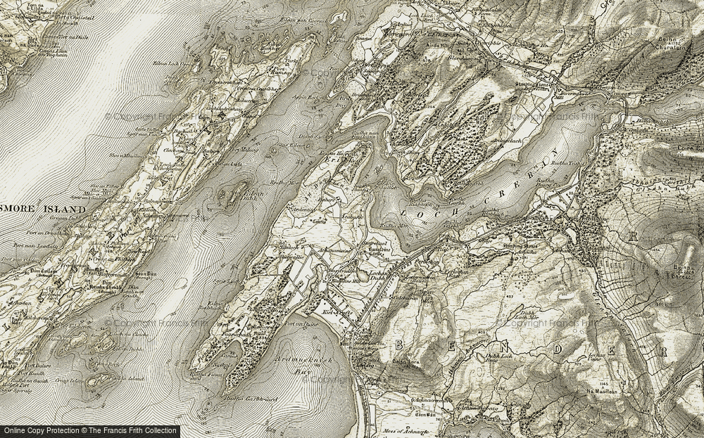 Old Map of South Shian, 1906-1908 in 1906-1908