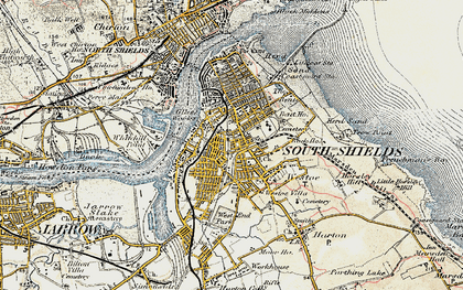 Old map of South Shields in 1901-1903