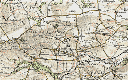 Old map of Potter's Cross in 1904