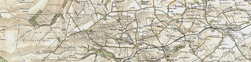 Old map of Potter's Cross in 1904