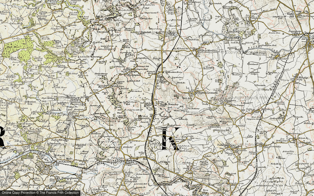 Old Map of Historic Map covering Wormald Green in 1903-1904