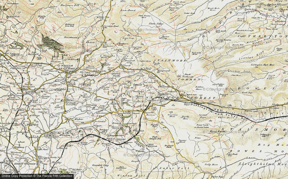 Old Map of Historic Map covering Argill Beck in 1903-1904