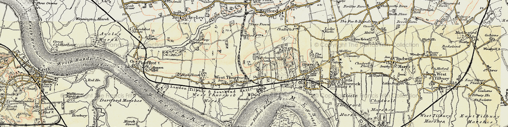 Old map of South Stifford in 1897-1898
