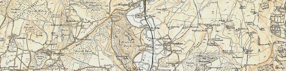 Old map of South Stoke in 1897-1899