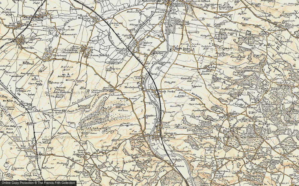Old Map of Historic Map covering White Hill in 1897-1900