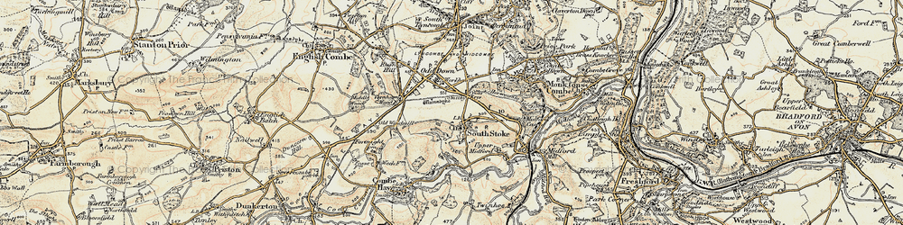 Old map of South Stoke in 1898-1899