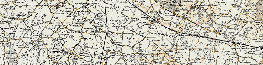 Old map of South Stour in 1897-1898