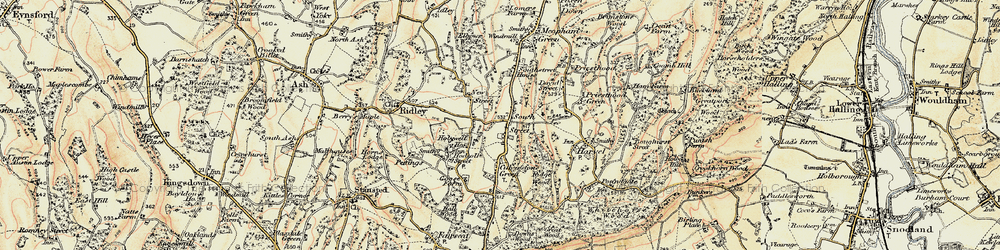 Old map of South Street in 1897-1898