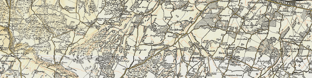 Old map of South Street in 1897-1898