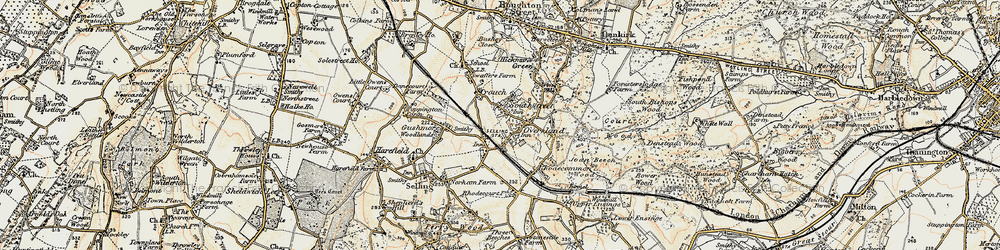 Old map of South Street in 1897-1898