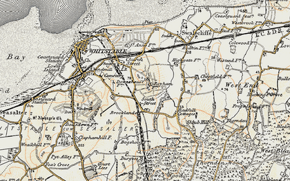 Old map of South Street in 1898-1899