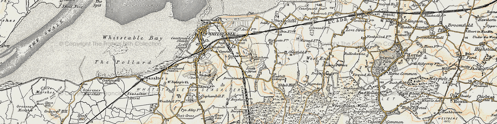 Old map of South Street in 1898-1899