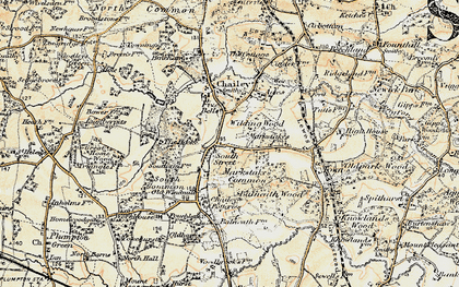 Old map of Wilding Wood in 1898