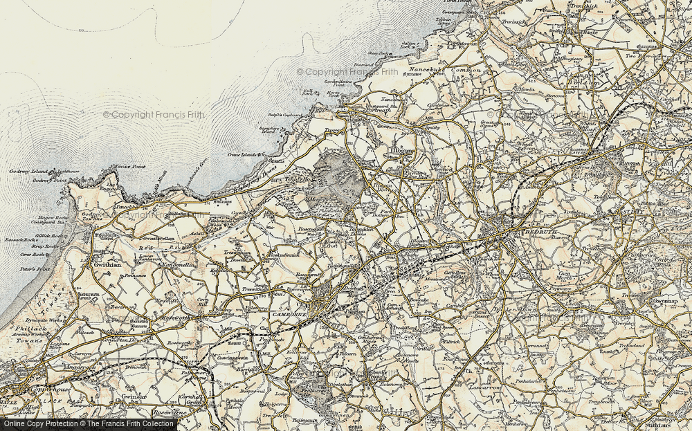 Old Map of South Tehidy, 1900 in 1900