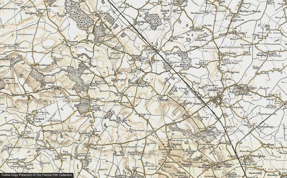 Old Map of South Thoresby, 1902-1903 in 1902-1903