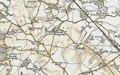 Old map of South Thoresby in 1902-1903