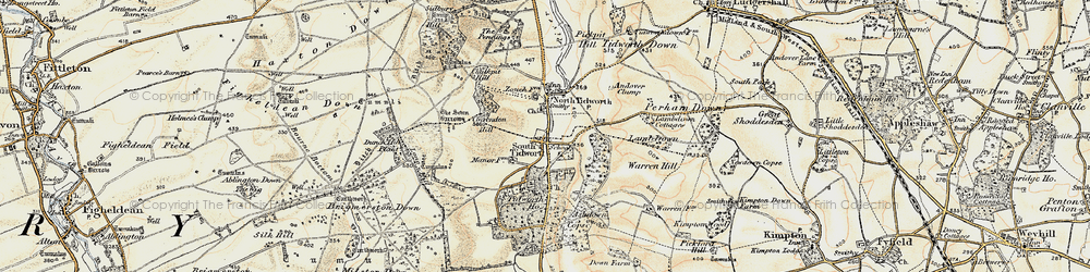 Old map of Brigmerston Down in 1897-1899