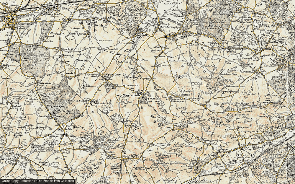 Old Map of South Warnborough, 1898-1909 in 1898-1909