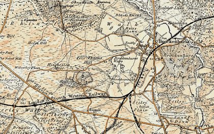 Old map of South Weirs in 1897-1909