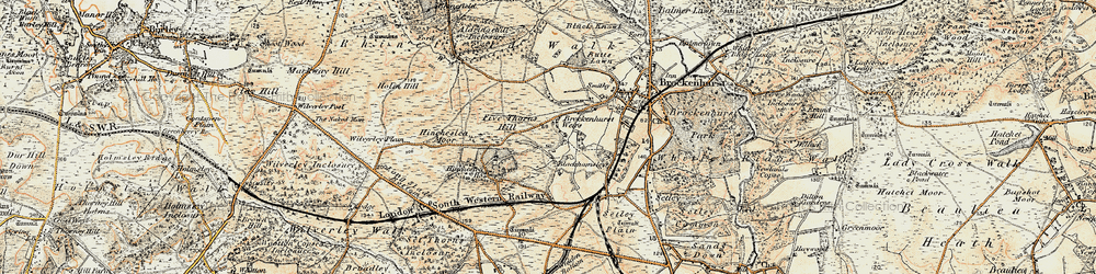 Old map of South Weirs in 1897-1909