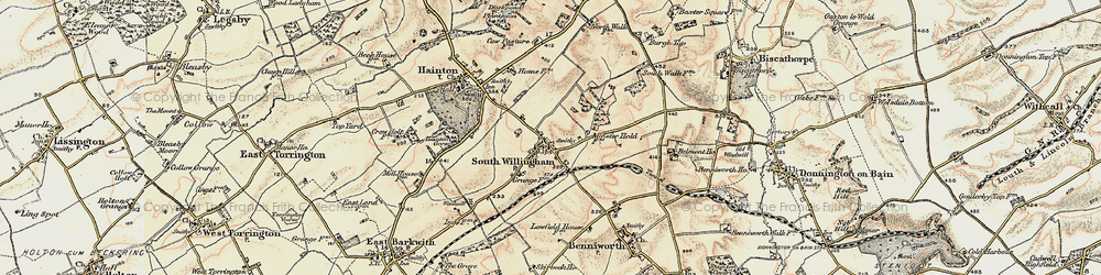 Old map of South Willingham in 1902-1903