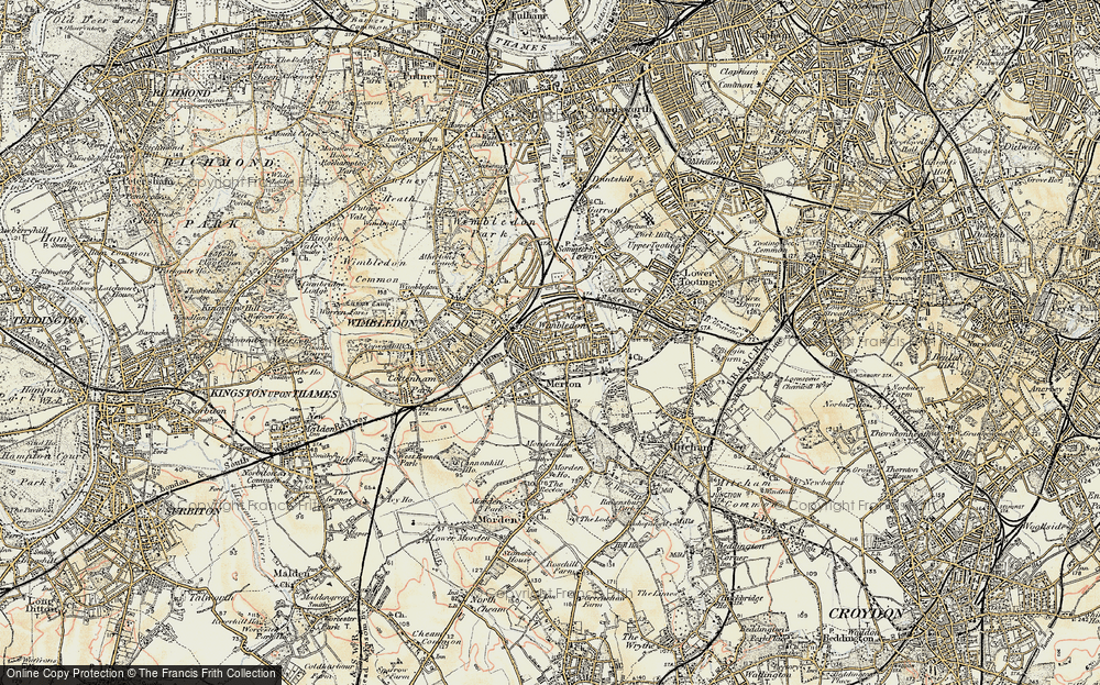 Old Map of South Wimbledon, 1897-1909 in 1897-1909