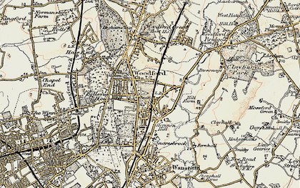 Old map of South Woodford in 1897-1898