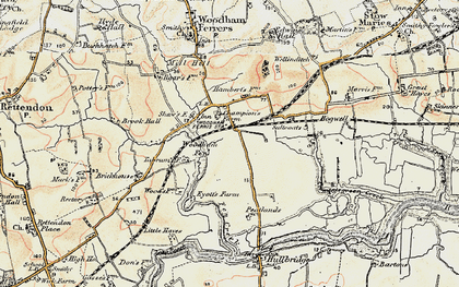 Old map of Bushy Hill in 1898