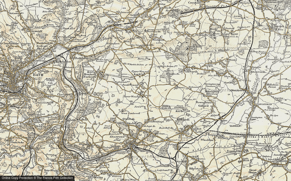 Old Map of South Wraxall, 1898-1899 in 1898-1899
