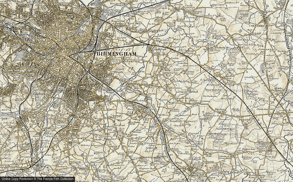 Old Map of South Yardley, 1901-1902 in 1901-1902