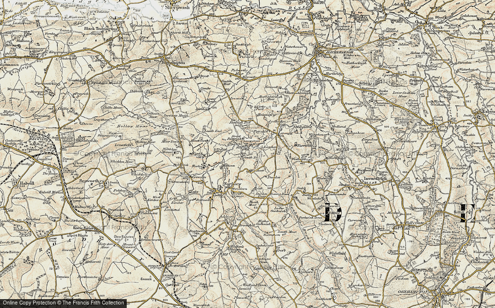 Old Map of Historic Map covering Lewmoor in 1899-1900