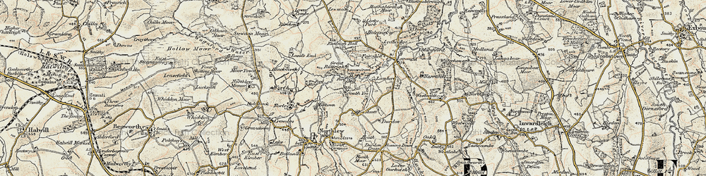 Old map of South Yeo in 1899-1900