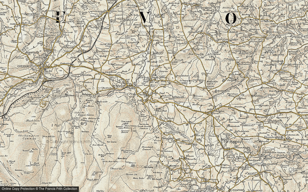 Old Map of South Zeal, 1899-1900 in 1899-1900