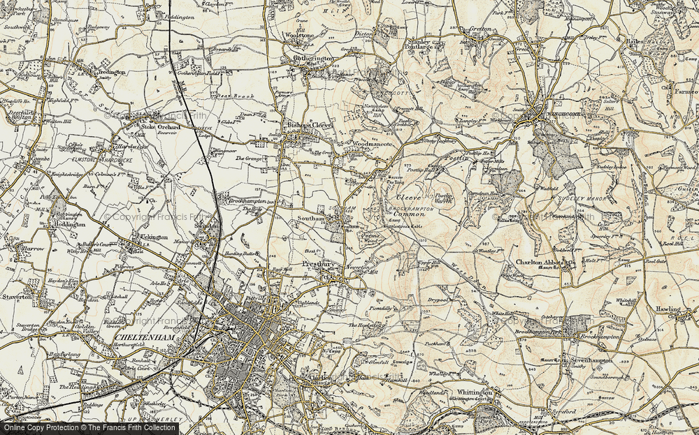Old Map of Southam, 1898-1900 in 1898-1900