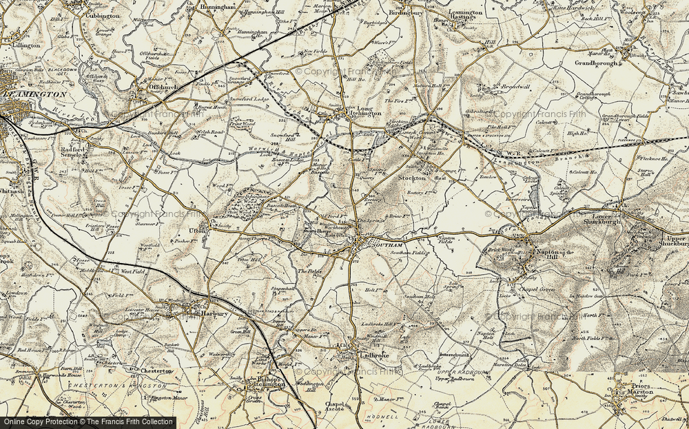 Old Map of Southam, 1898-1902 in 1898-1902