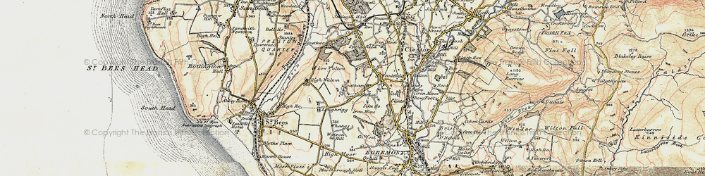 Old map of Southam in 1903-1904