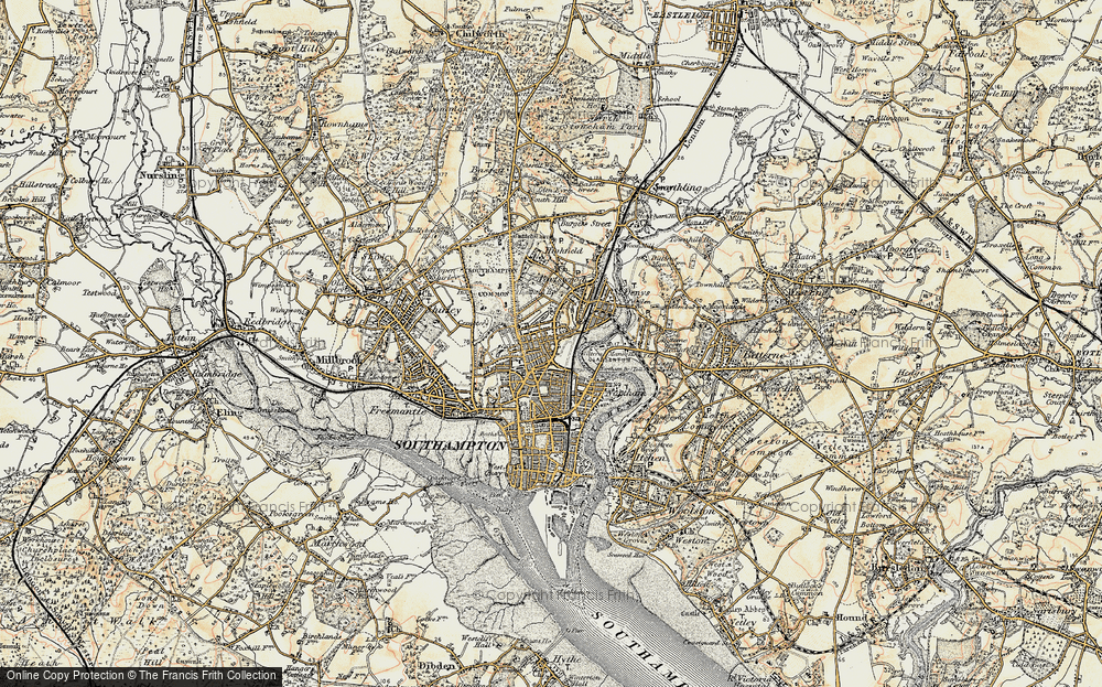Old Map of Southampton, 1897-1909 in 1897-1909